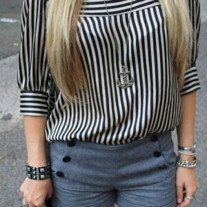 Blusas con Diseño de Lineas